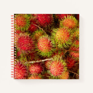 Rambutan-Frucht auf dem Can Duoc-Markt Notizbuch