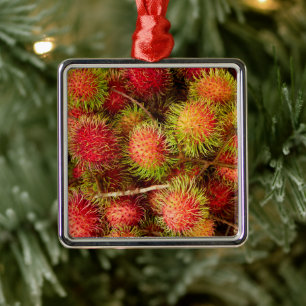 Rambutan-Frucht auf dem Can Duoc-Markt Ornament Aus Metall