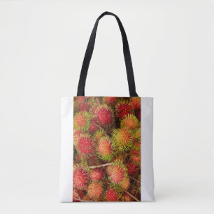 Rambutan-Frucht auf dem Can Duoc-Markt Tasche