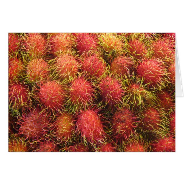 Rambutan Tropical Fruchtkarte (Vorderseite (Horizontal))
