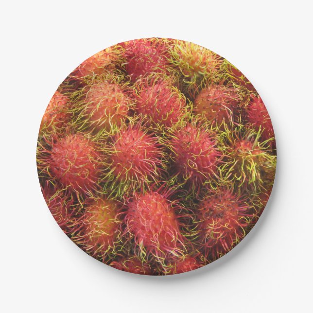 Rambutan Tropical Fruit Pappteller (Vorderseite)