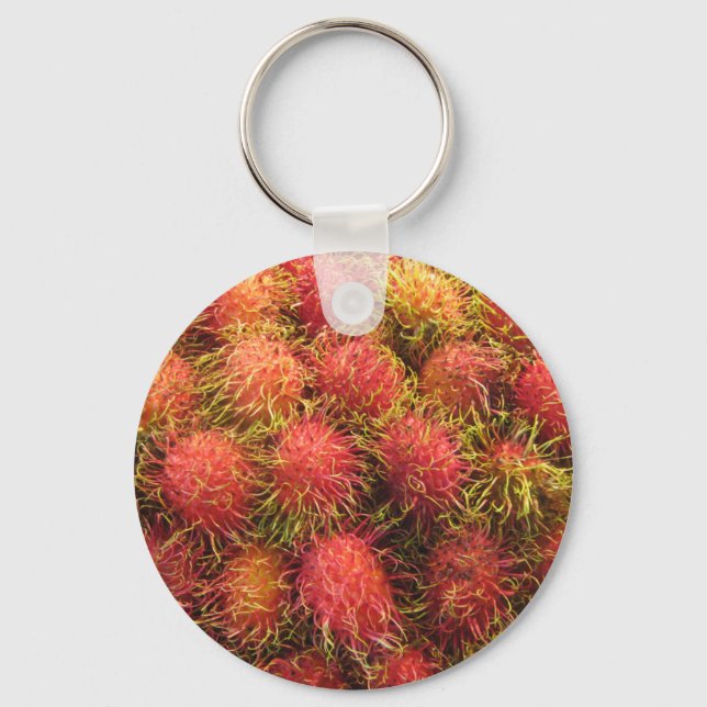Rambutan Tropical Fruit Schlüsselanhänger (Vorderseite)