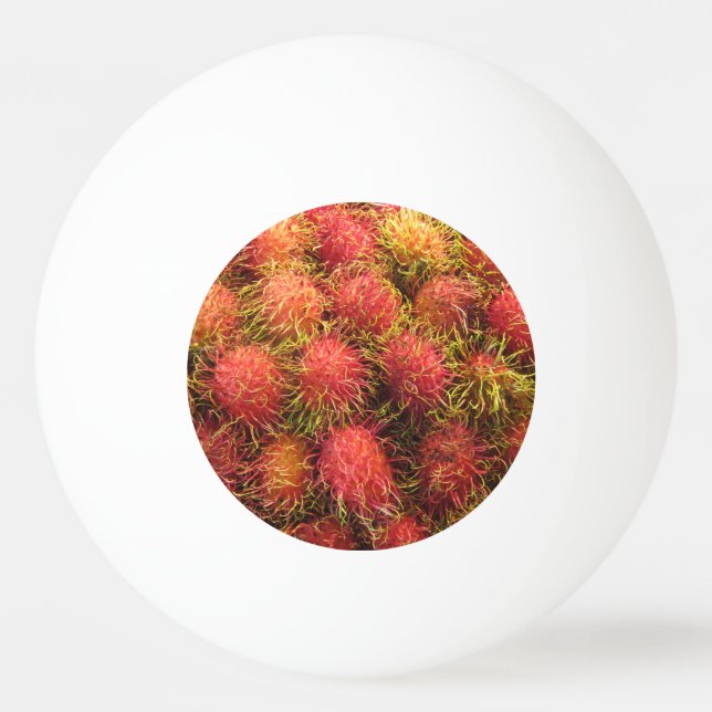 Rambutan Tropical Fruit Tischtennisball (Vorderseite)
