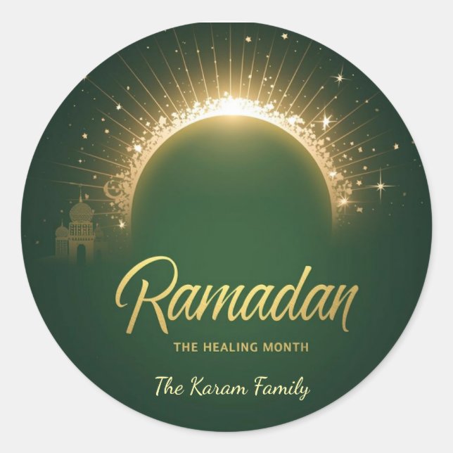 Ramdan Kareem Holiday  Runder Aufkleber (Vorderseite)