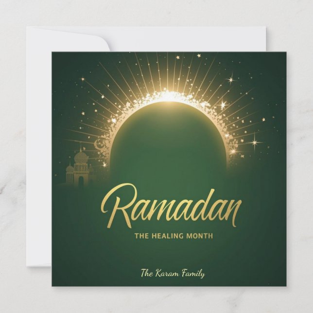 Ramdan Kareem personalisierte Feiertagskarte (Vorderseite)