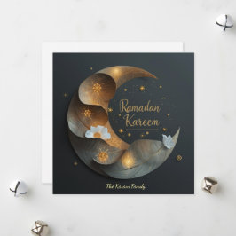 Ramdan Kareem Personalized Hilal Elegant Card Feiertagskarte