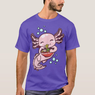 Ramen Axolotl Kawaii Anime Japanisch Nahrungsmitte T-Shirt