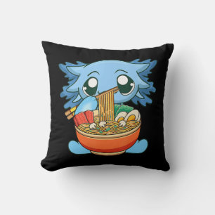 Ramen Axolotl Kawaii Anime Japanisches Lebensmitte Kissen