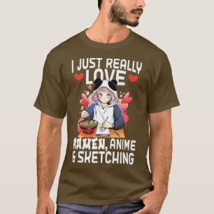 Ramen Bowl Anime Sketching 1386 T-Shirt