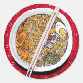 "Ramen Bowl" Rundaufkleber Runder Aufkleber