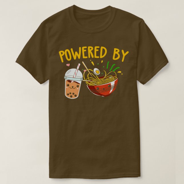 Ramen Bubble Tea Boba Japanisch Noodles T-Shirt (Design vorne)