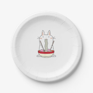 Ramen Bunny Japanese Noodles Kawaii Rabbit T-Shirt Pappteller