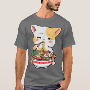 Ramen Cat Anime Bowl Kawaii Neko Japanischer Kinde T-Shirt