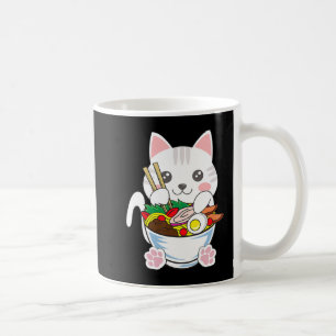 Ramen Cat Anime Bowl Kawaii Neko japanischer Leben Kaffeetasse