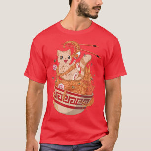 Ramen Cat Anime Japanisch Noodles Ästhetik Kawaii T-Shirt