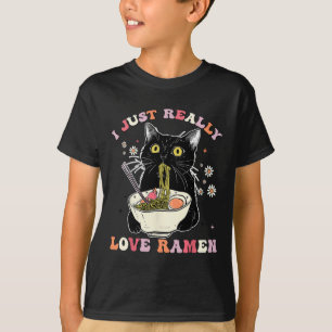 Ramen Cat Anime Kawaii Kleidung Otaku Kleidung Man T-Shirt
