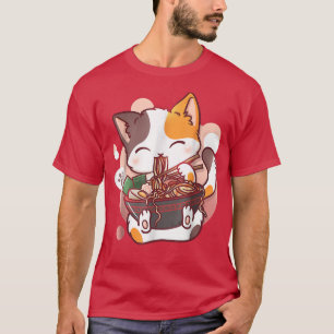 Ramen Cat Anime Kawaii Neko Japanisch T-Shirt