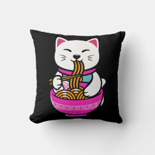 Ramen Cat Anime Neko Gift Kawaii Kissen