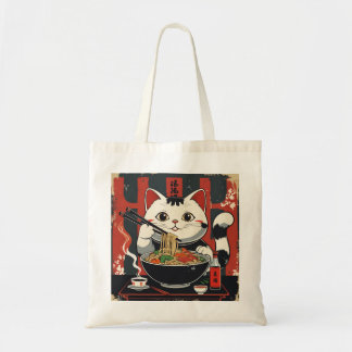 Ramen Cat Delight Tote Bag - Purtly Noodle Tragetasche
