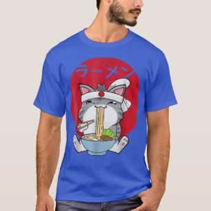 Ramen Cat Japanischer Anime Kawaii Lover 2022 Boys T-Shirt