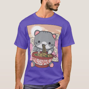 Ramen Cat Japanischer Anime Kawaii Niedliche korea T-Shirt