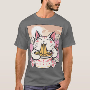 Ramen Cat Japanischer Anime Kawaii Niedliche korea T-Shirt