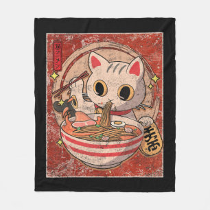 Ramen Cat Kawaii Anime Japanese Food Gift Girls Th Fleecedecke