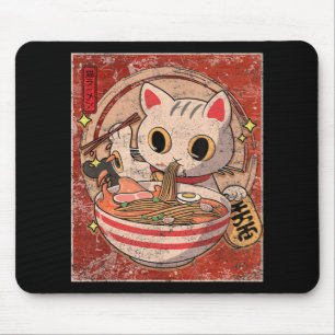 Ramen Cat Kawaii Anime Japanese Food Gift Girls Th Mousepad