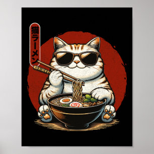 Ramen Cat Kawaii Anime Japanisch Kawaii Neko 1 Poster