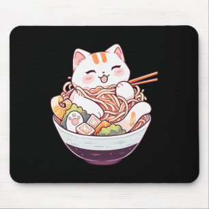 Ramen Cat Kawaii Neko Niedliches Anime Shirt für M Mousepad