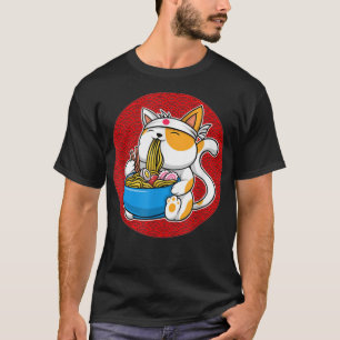 Ramen Cat Neko Anime Cat Lover Kawaii Japanischer  T-Shirt