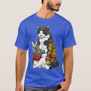 Ramen Cat Neko Anime Kawaii Japanese Merch Gifts W T-Shirt
