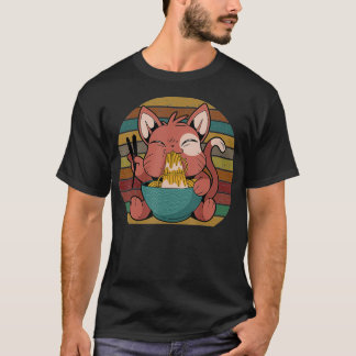 Ramen Cat Neko Anime Kawaii Japanischer Merch Gesc T-Shirt