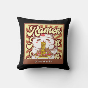 Ramen Cat Neko Anime Kawaii Japanisches Cat Lover  Kissen