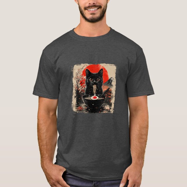 Ramen Cat, Noodle Cat T-Shirt (Vorderseite)