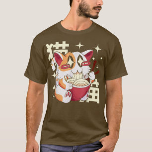 Ramen Cat T Kawaii Anime T-Shirt japanische Gesche