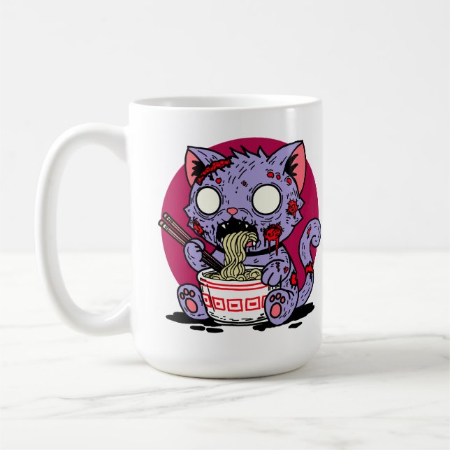 Ramen Cat Zombie Kaffeetasse (Links)
