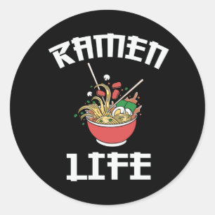 Ramen Club Team Ramen Life Love Design Runder Aufkleber