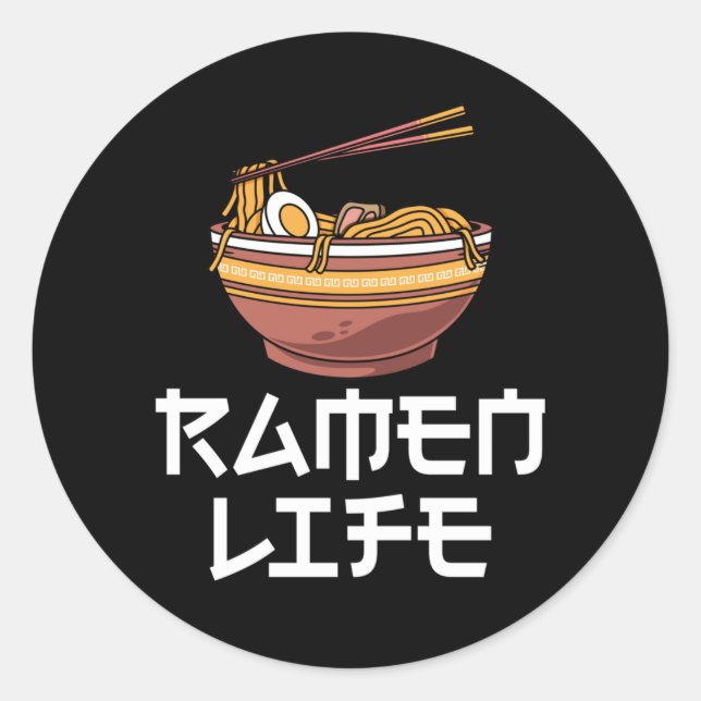 Ramen Feinschmecker Japanese Noodles Lover Runder Aufkleber (Vorderseite)