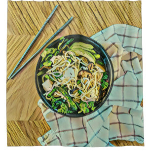 Ramen Geburtstagsgeschenk Duschvorhang