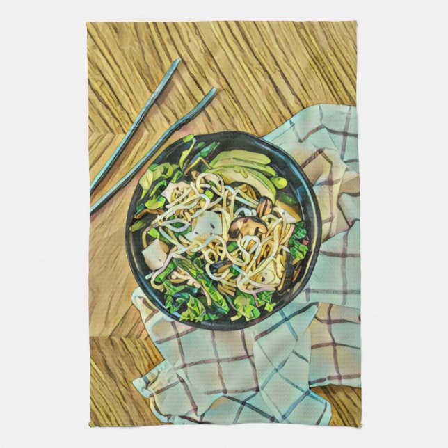 Ramen Geburtstagsgeschenk Geschirrtuch (Vertikal)