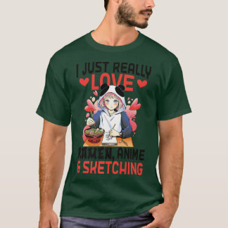 Ramen Girl Sketching Anime1567 T-Shirt