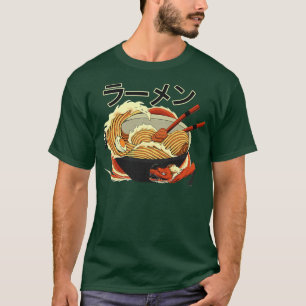 Ramen Hiragana Schüssel Nudeln und asiatischer Dra T-Shirt