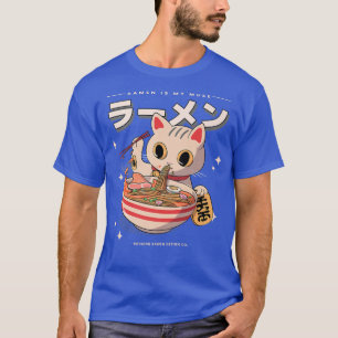 Ramen ist meine Maus - Niedliche Katze essen Noodl T-Shirt