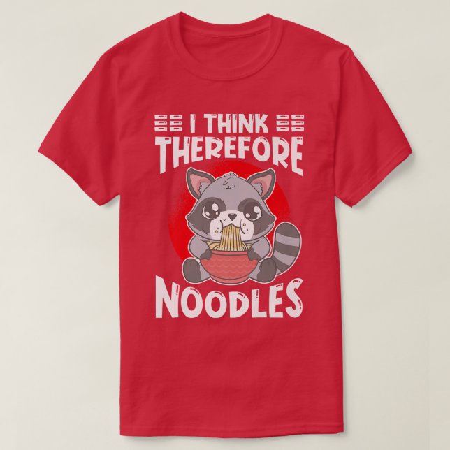 Ramen Japan Kawaii Noodle Bowl Pun Racoon Premium T-Shirt (Design vorne)