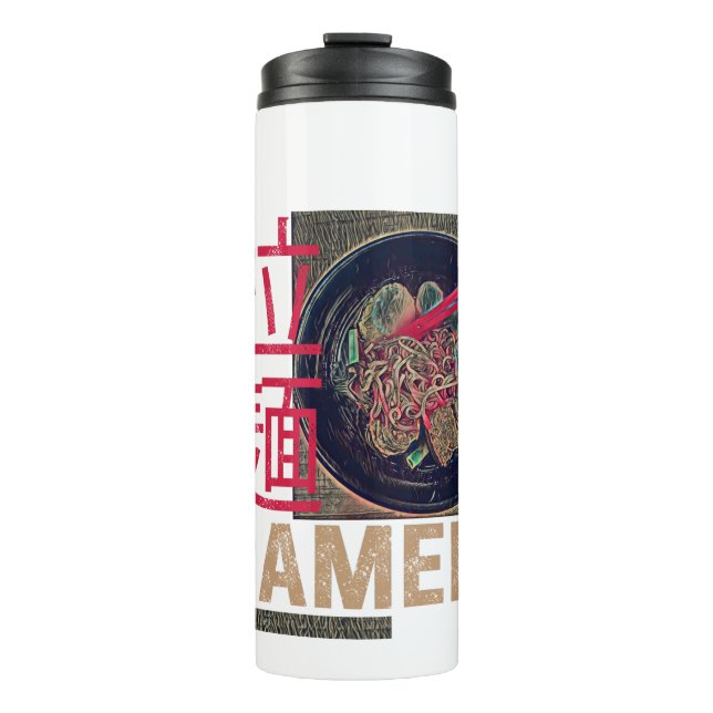 Ramen Japanese Noodle Anime Vintag Thermosbecher (Vorderseite)