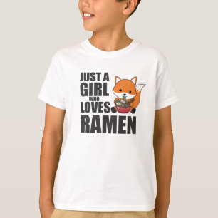 Ramen Japanese Noodle Niedlich Fox Eats Ramen T-Shirt