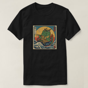 Ramen Japanischer Lustiger Kawaii Baby-Drache Anim T-Shirt