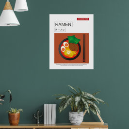 Ramen, japanisches Essen, Vector Art Poster