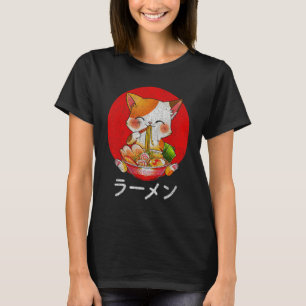 Ramen-Katze Neko Otaku-Geschenke Frauen Mädchen T-Shirt